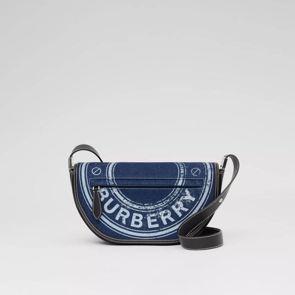 Burberry Handbags - Burberry Blue Denim Leather Olympia Bag